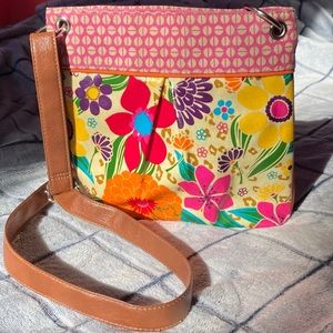 Floral Purse w Adjustable Strap